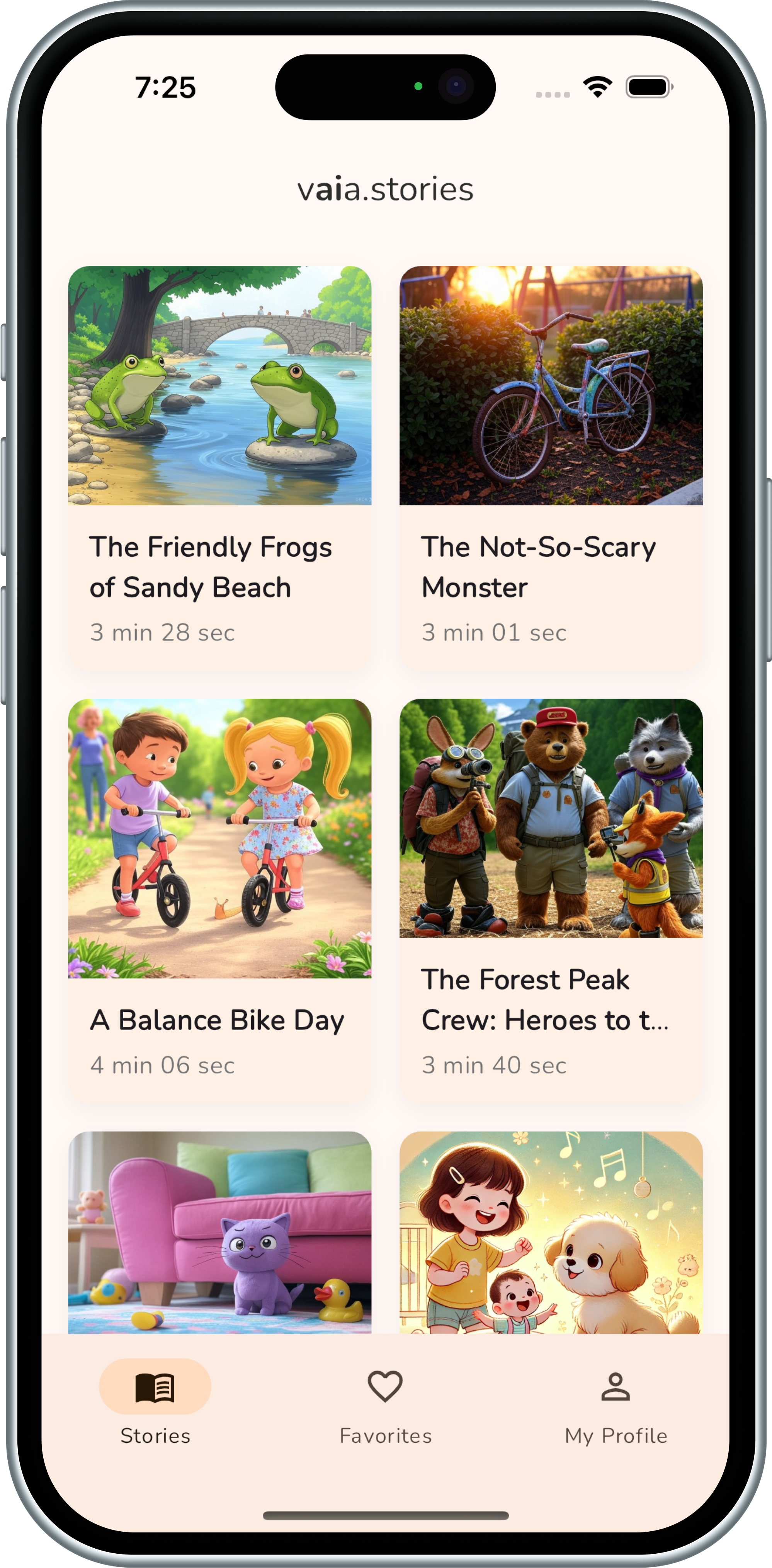 Vaia Stories App Screenshot